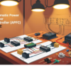 8051-based Automatic Power Factor Correction system with 4 relays, capacitor bank, current sensing unit, display, and load selector.