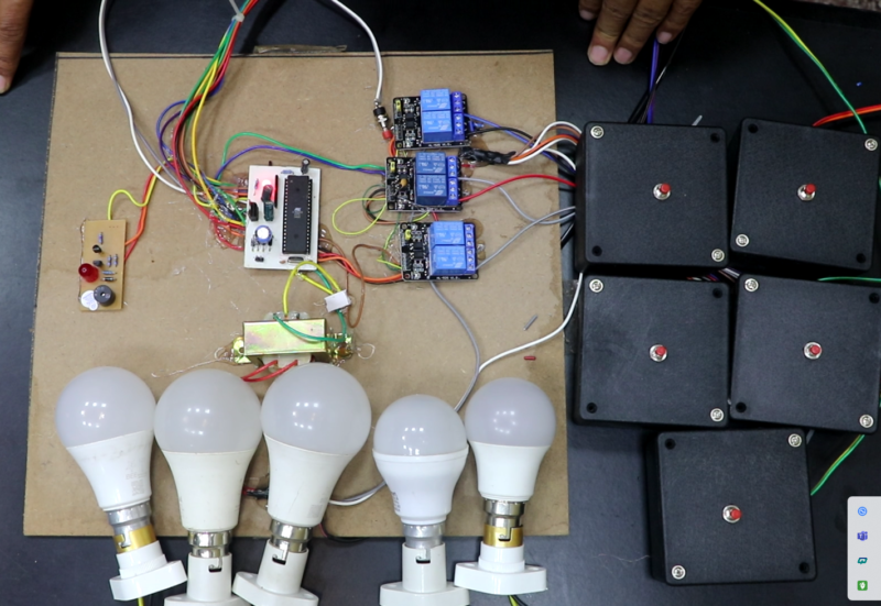 5 candidates quiz buzzer project